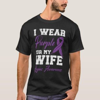 Ik Draag Paarse voor mijn vrouw Lupus Awareness Su T-shirt
