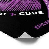 Ik Draag Paarse voor mijn zoon Epilepsie Bewustzij Poster (Hoek)