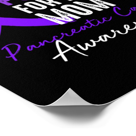 Ik Draag Paarse voor moeder pancreaskankerbewustzi Poster (Hoek)