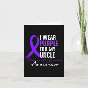 Ik Draag Paarse voor oom pancreaskanker Awarenen Kaart