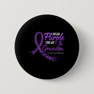 Ik Draag Paarse voor OPA alvleesklier kanker Aware Ronde Button 5,7 Cm