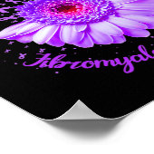 Ik Draag Paarse voor overlevende van fibromyalgie- Poster (Hoek)