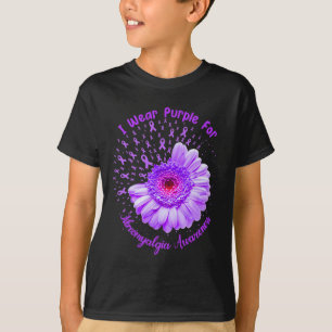 Ik Draag Paarse voor overlevende van fibromyalgie- T-shirt