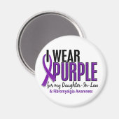 Ik Draag Paarse voor schoondochter 10 fibromyalgie Magneet (Voorkant / Achterkant)