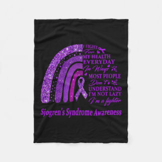 Ik Draag Paarse voor Sjogren's syndrome awareness Fleece Deken