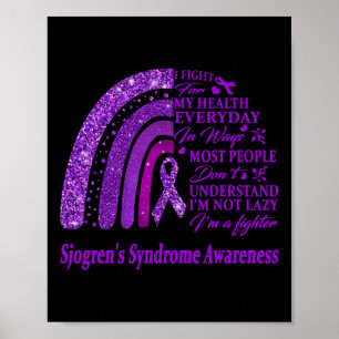 Ik Draag Paarse voor Sjogren's syndrome awareness  Poster