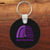 Ik Draag Paarse voor Sjogren's syndrome awareness  Sleutelhanger (Voorkant)