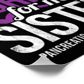 Ik Draag Paarse voor zuster Pancreaskanker Awarene Poster (Hoek)