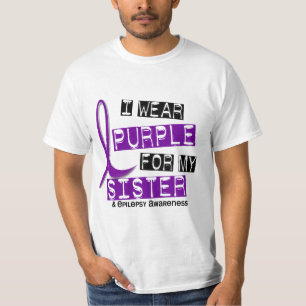 Ik Draag Paarse zuster Epilepsy T-shirt