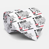 Ik Draag Pearl Ribbon voor mijn vrouw Stropdas (Opgerold)