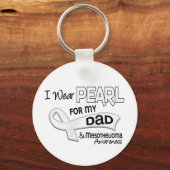 Ik Draag Pearl voor mijn vader 42 Mesothelioom Sleutelhanger (Voorkant)