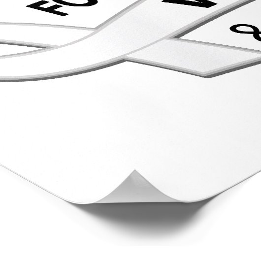 Ik Draag Pearl voor mijn vrouw 42 longkanker Poster (Hoek)