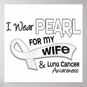 Ik Draag Pearl voor mijn vrouw 42 longkanker Poster (Voorkant)