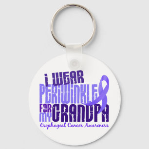 Ik Draag Periwinkle Grandpa 6.4 Esophageale kanker Sleutelhanger