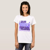 Ik Draag Periwinkle Husband 6.4 Esophageale kanker T-shirt (Voorkant volledig)