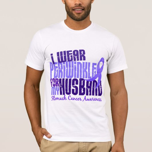 Ik Draag Periwinkle Husband 6.4 Stomach Cancer T-shirt (Voorkant)