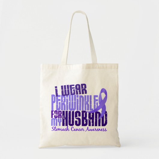 Ik Draag Periwinkle Husband 6.4 Stomach Cancer Tote Bag (Voorkant)
