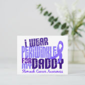 Ik Draag Periwinkle papa 6.4 Stomach Cancer Briefkaart (Staand voorkant)