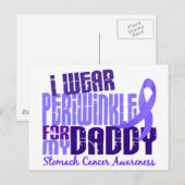 Ik Draag Periwinkle papa 6.4 Stomach Cancer Briefkaart (Voorkant / Achterkant)