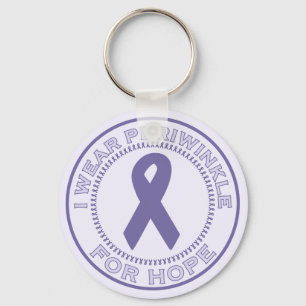 Ik Draag Periwinkle voor hoop Sleutelhanger