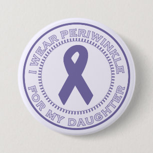 Ik Draag Periwinkle voor mijn dochter Ronde Button 7,6 Cm