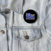 Ik Draag Periwinkle voor mijn nicht Ronde Button 5,7 Cm (In situ)