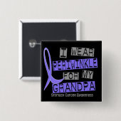 Ik Draag Periwinkle voor mijn opa 37-stroperkanker Vierkante Button 5,1 Cm (Voorkant /achterkant)