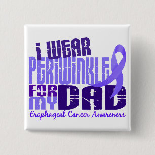 Ik Draag Periwinkle voor mijn vader 6.4 Esophageal Vierkante Button 5,1 Cm