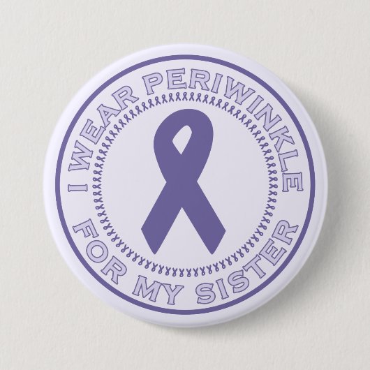 Ik Draag Periwinkle voor mijn zuster Ronde Button 7,6 Cm (Voorkant)
