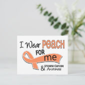 Ik Draag Perzik 42 baarmoederhalskanker Briefkaart (Staand voorkant)