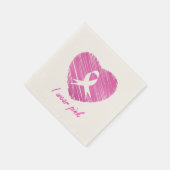 Ik draag Pink- Een borstkanker bewustzijnssymbool Servetten (Hoek)