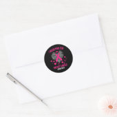 Ik Draag Pink Ribbon Heart Cool Borstkanker Ronde Sticker (Envelop)