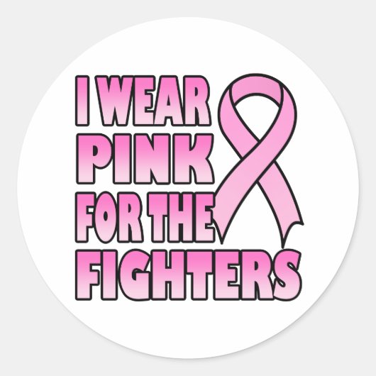 Ik Draag Pink voor de Fighters Sticker (Voorkant)