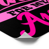 Ik DRAAG PINK VOOR MIJN BEDRAG Wereldkankerdag Roz Poster (Hoek)