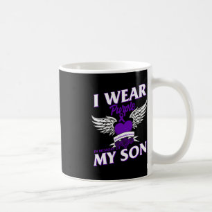 Ik Draag Purpleei ter nagedachtenis van mijn zoon Koffiemok