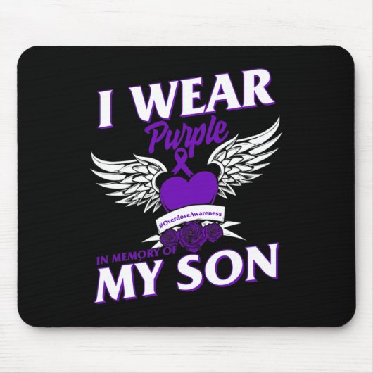 Ik Draag Purpleei ter nagedachtenis van mijn zoon  Muismat (Voorkant)