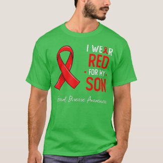 Ik draag Red voor mijn zoon Heart Disease awarenes T-shirt