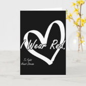 Ik draag rood om hartziekten te bestrijden Nationa Kaart (Gele Bloem)