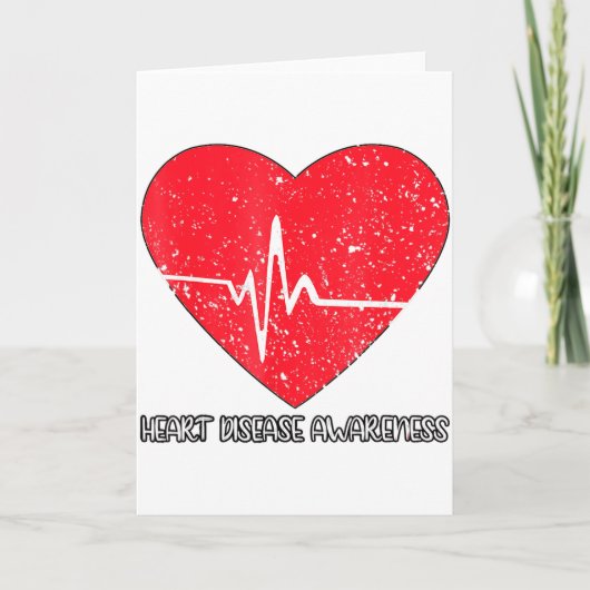 Ik draag rood om het hartbewustzijn te bevorderen  kaart (Voorkant)
