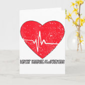 Ik draag rood om het hartbewustzijn te bevorderen  kaart (Gele Bloem)