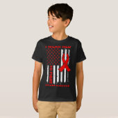 Ik draag rood om het hartziektebewustzijn in Ameri T-shirt (Voorkant volledig)