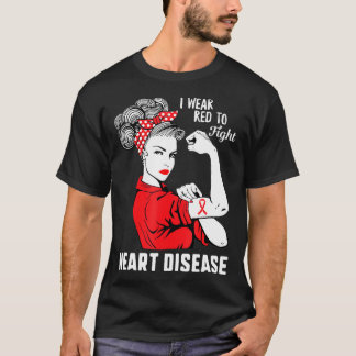 Ik Draag Rood tot tegen hartziekte — Warmtebewustz T-shirt