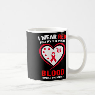 Ik draag rood voor bloedkankerbewustzijn voor mijn koffiemok