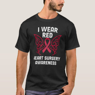 Ik Draag rood voor Chd Awareness Heart Surgery Awa T-shirt