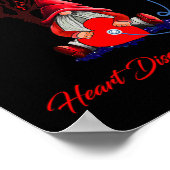 Ik Draag rood voor hartziekte Poster (Hoek)