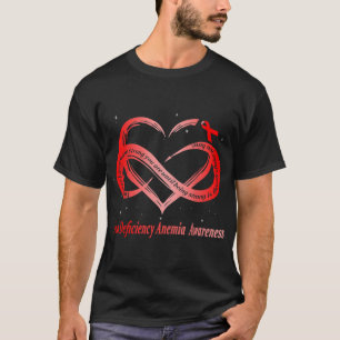 Ik Draag rood voor ijzertekort Anemia Awareness Wa T-shirt