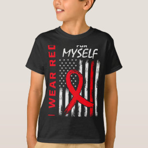 Ik draag rood voor mezelf Hart- en vaatziekten bew T-shirt