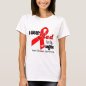 Ik Draag rood voor mijn dochter hartziekte T-shirt (Voorkant)