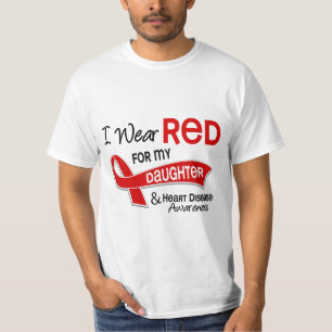 Ik Draag rood voor mijn dochter hartziekte T-shirt