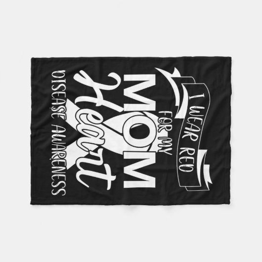 Ik Draag rood voor mijn moeder hartziekte Fleece Deken (Voorkant (Horizontaal))